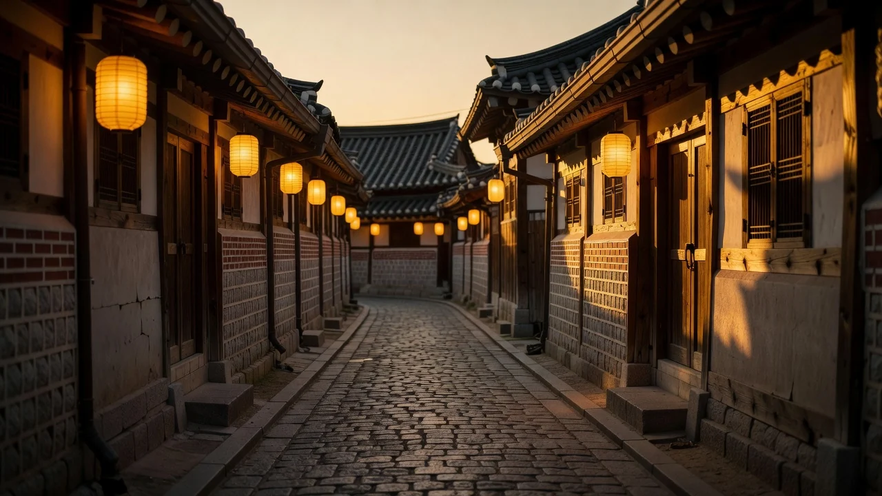 밤의 골목 풍경